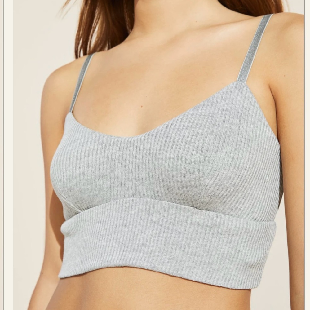 Gray Ribbed Women's Top - Picture 9 of 9